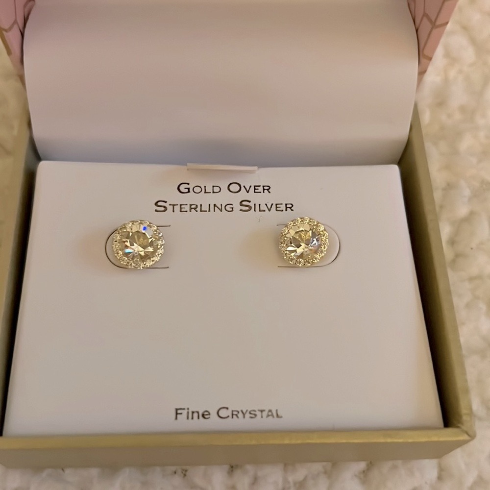 Gold over sterling silver earrings